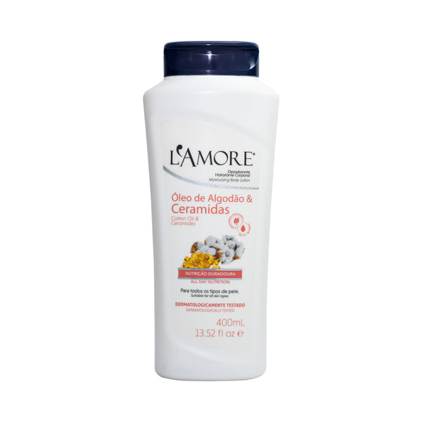L'Amore - Desodorante Corporal - Óleo de Algodão e Ceramidas  - 400mL