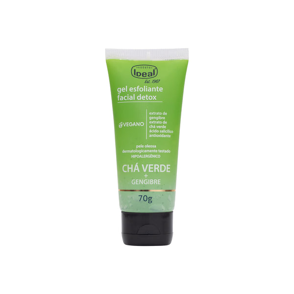 Gel Esfoliante Facial Detox Gengibre + Chá Verde - 70g